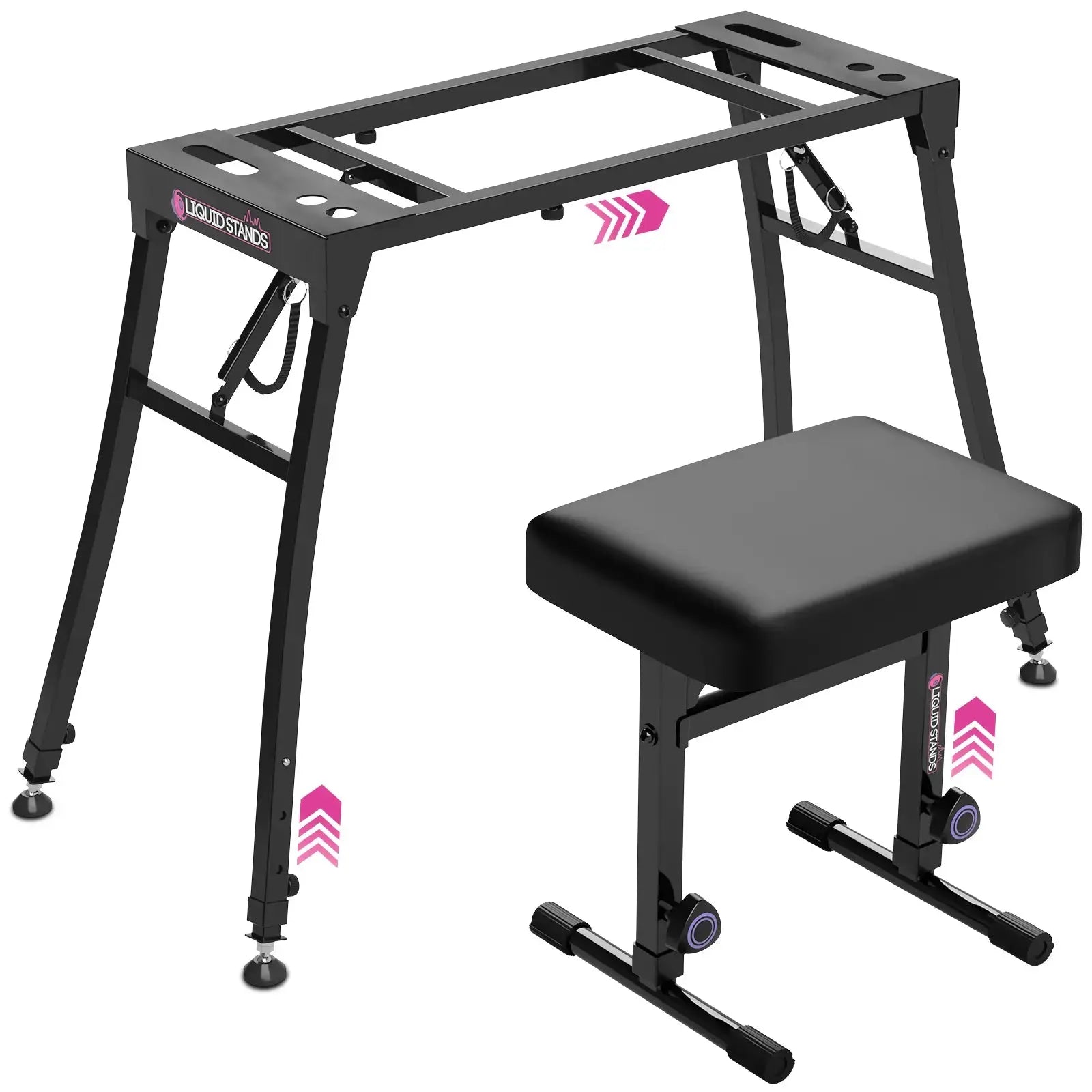 Collapsible Keyboard Stand and Piano Bench Stool Liquid Stands