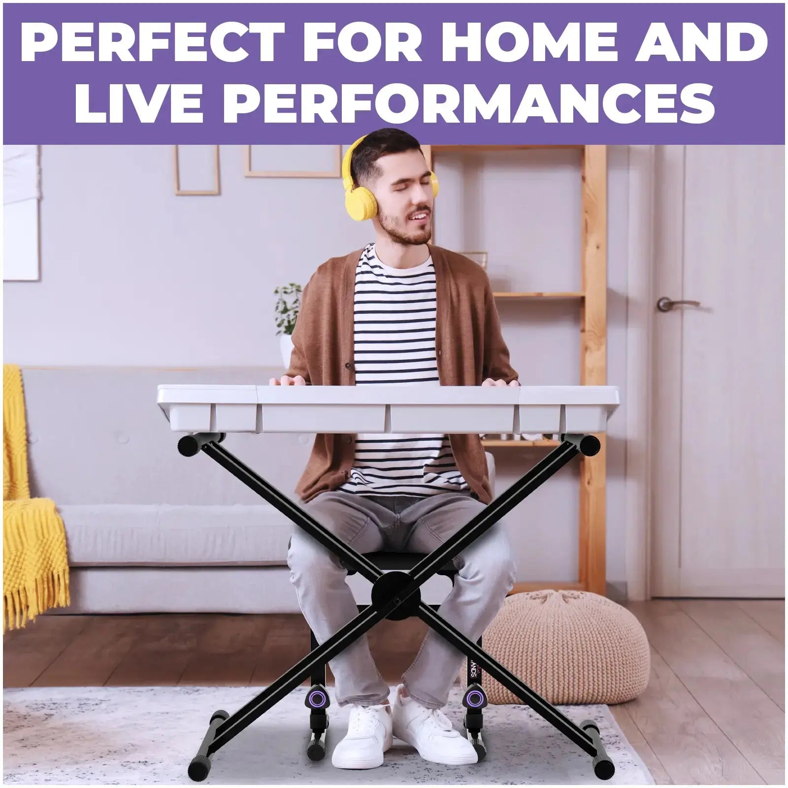 Adjustable X Style Keyboard Stand and Bench Liquid Stands