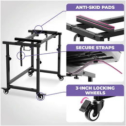 Portable Keyboard Workstation with Utility Table Liquid Stands