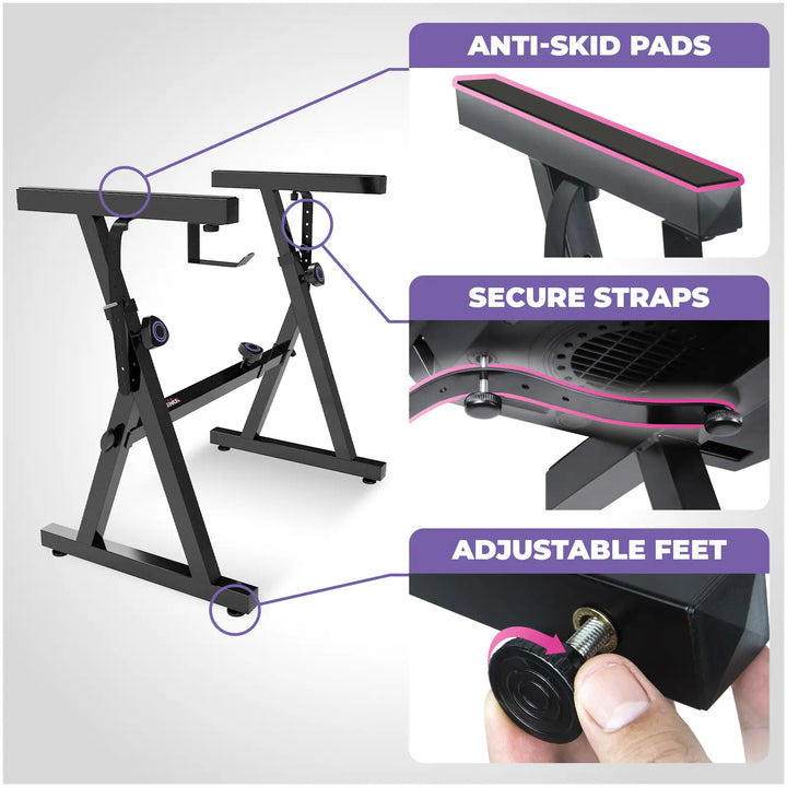 Adjustable Z Style Keyboard Stand w/ Bench Liquid Stands