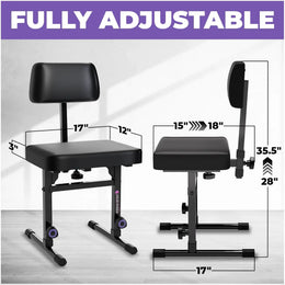 Piano Keyboard Stand and Bench with Backrest Liquid Stands