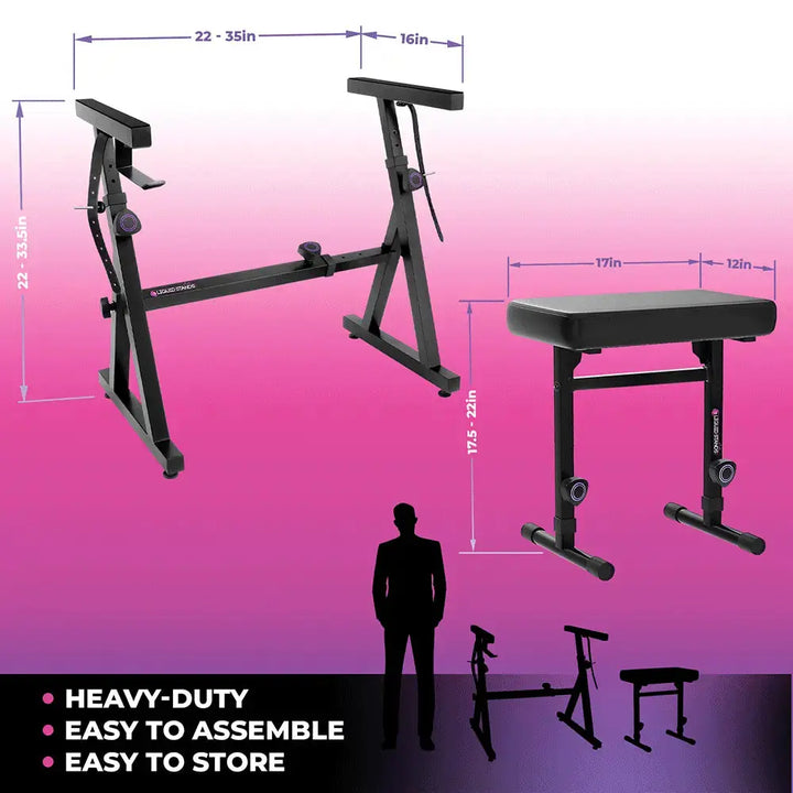 Z-Style Keyboard Stand and Piano Bench