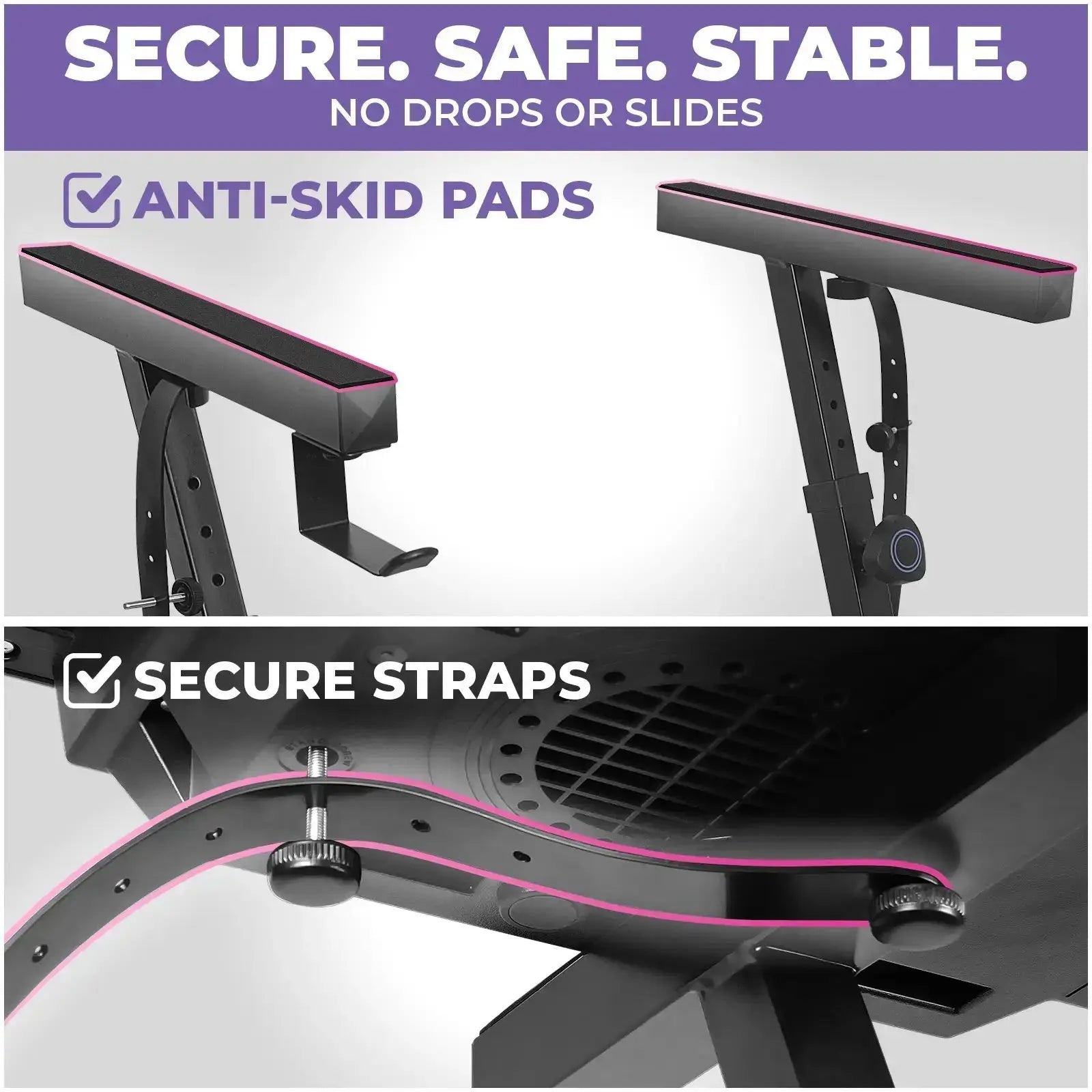 Adjustable Z Shape Black Keyboard Stand with Wheels Liquid Stands