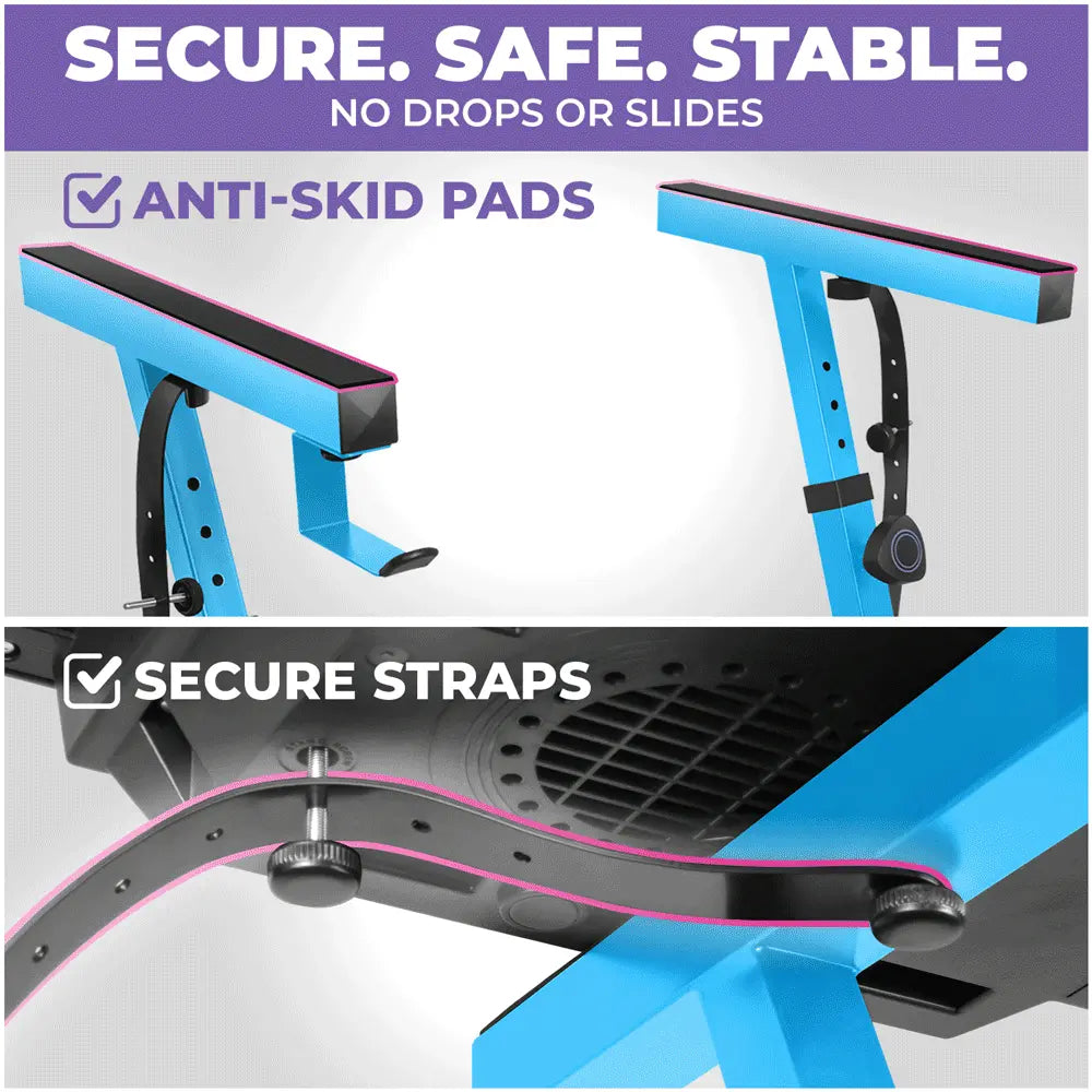 Adjustable Z Shape Light Blue Keyboard Stand Liquid Stands