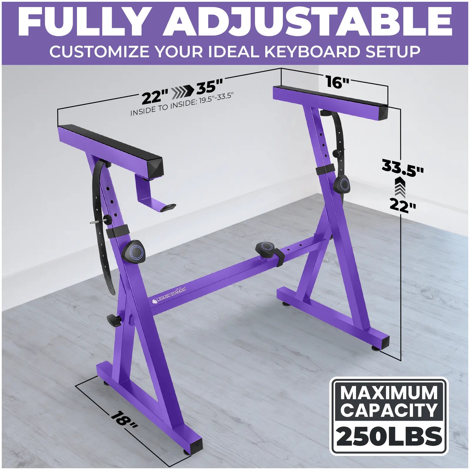 Adjustable Z Shape Purple Keyboard Stand Liquid Stands