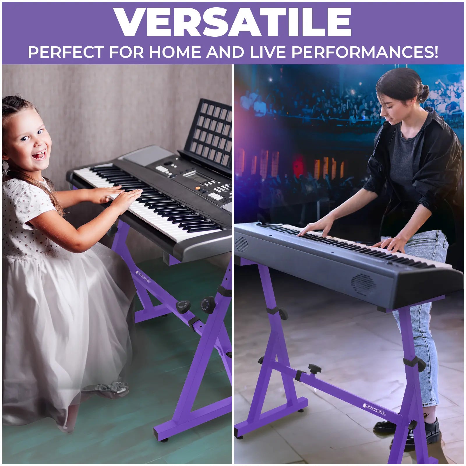 Adjustable Z Shape Purple Keyboard Stand Liquid Stands