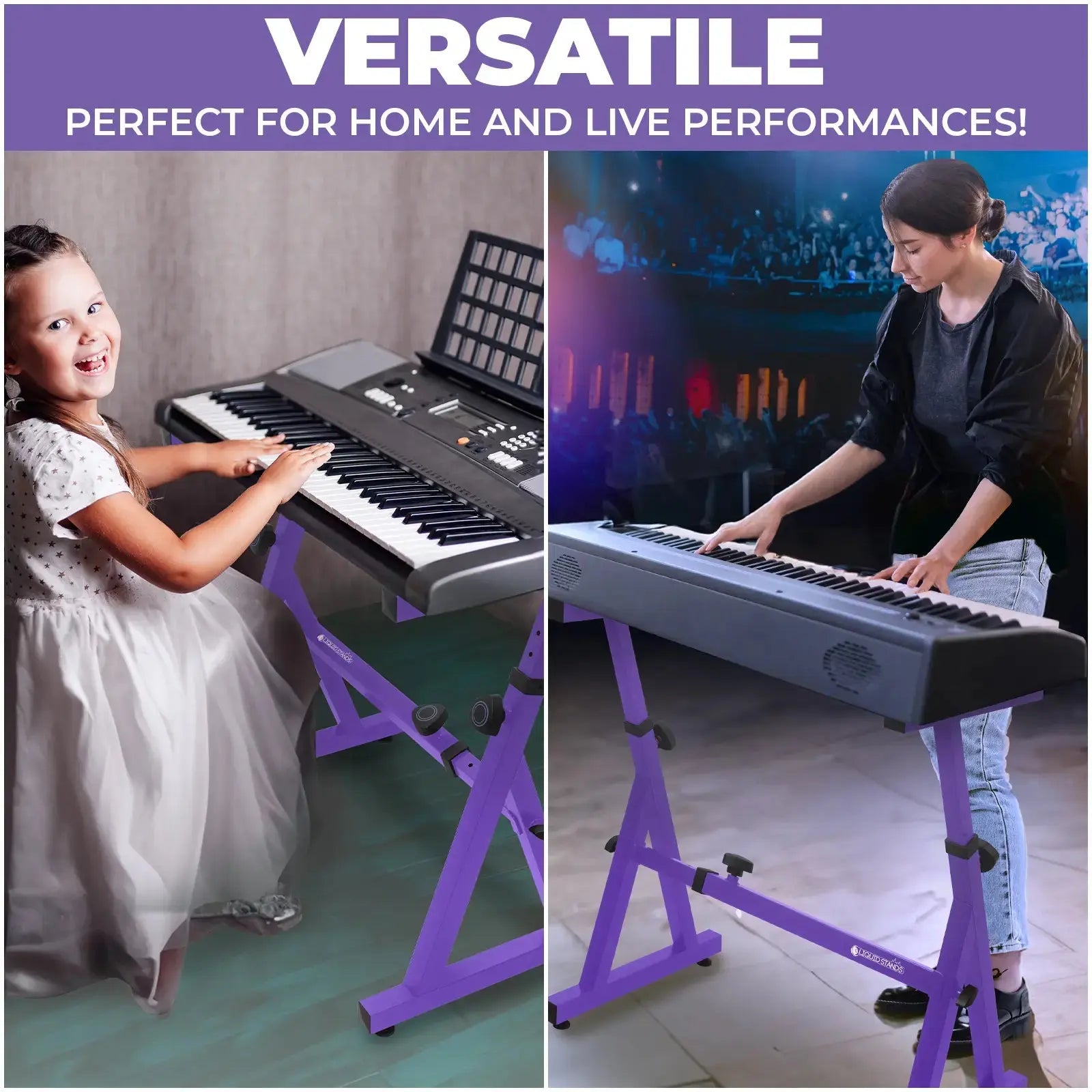Adjustable Z Shape Purple Keyboard Stand Liquid Stands