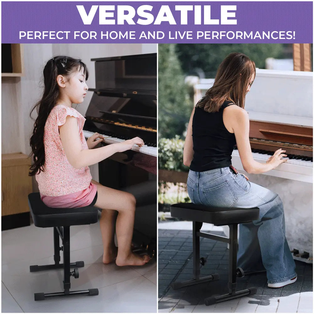 Keyboard Seats Computer Adjustable Keyboard Bench Seat with Mesh Cushion - Liquid Stands