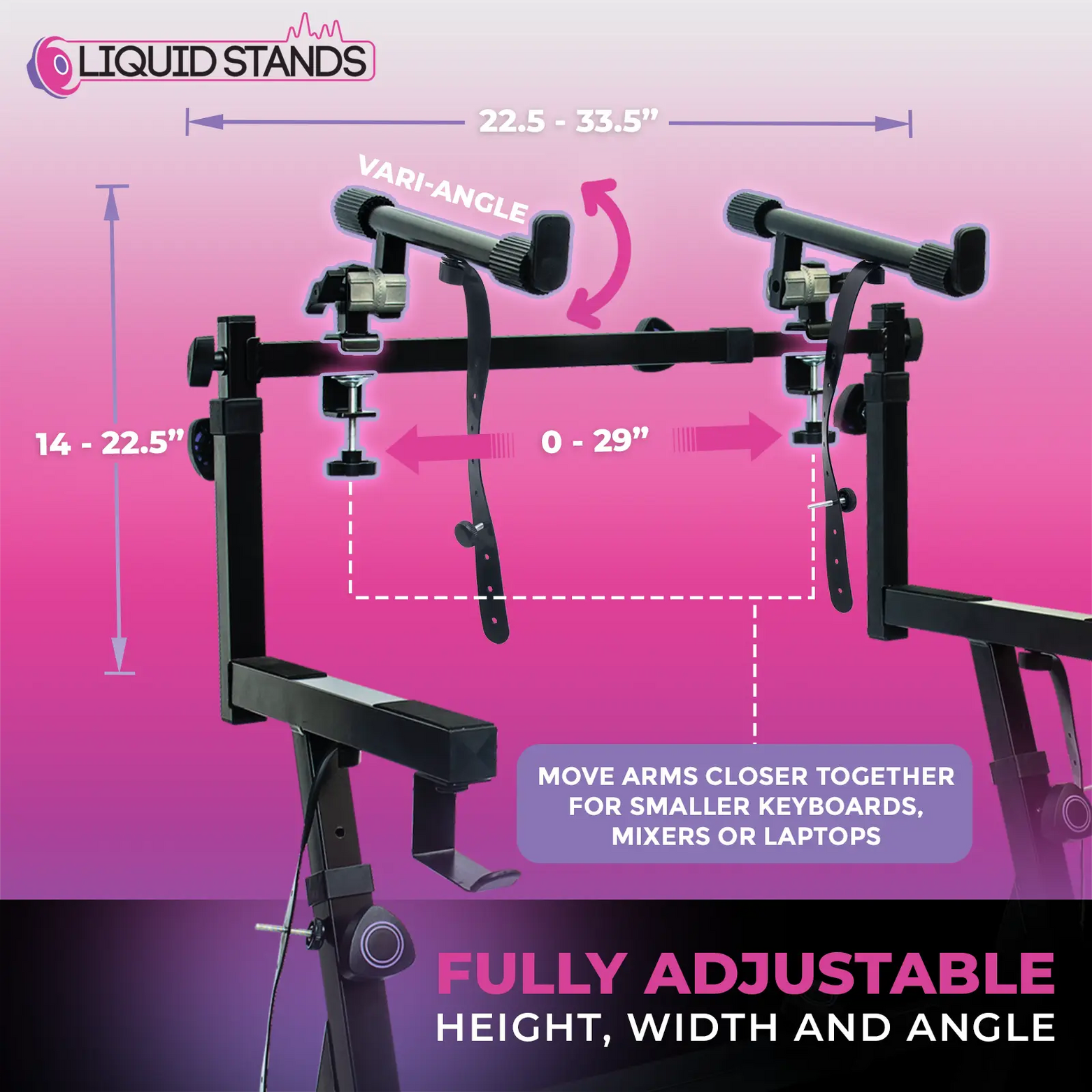 Modifying Keyboard Stand Adjustable 2nd Tier Keyboard Stand Attachment – Liquid Stands