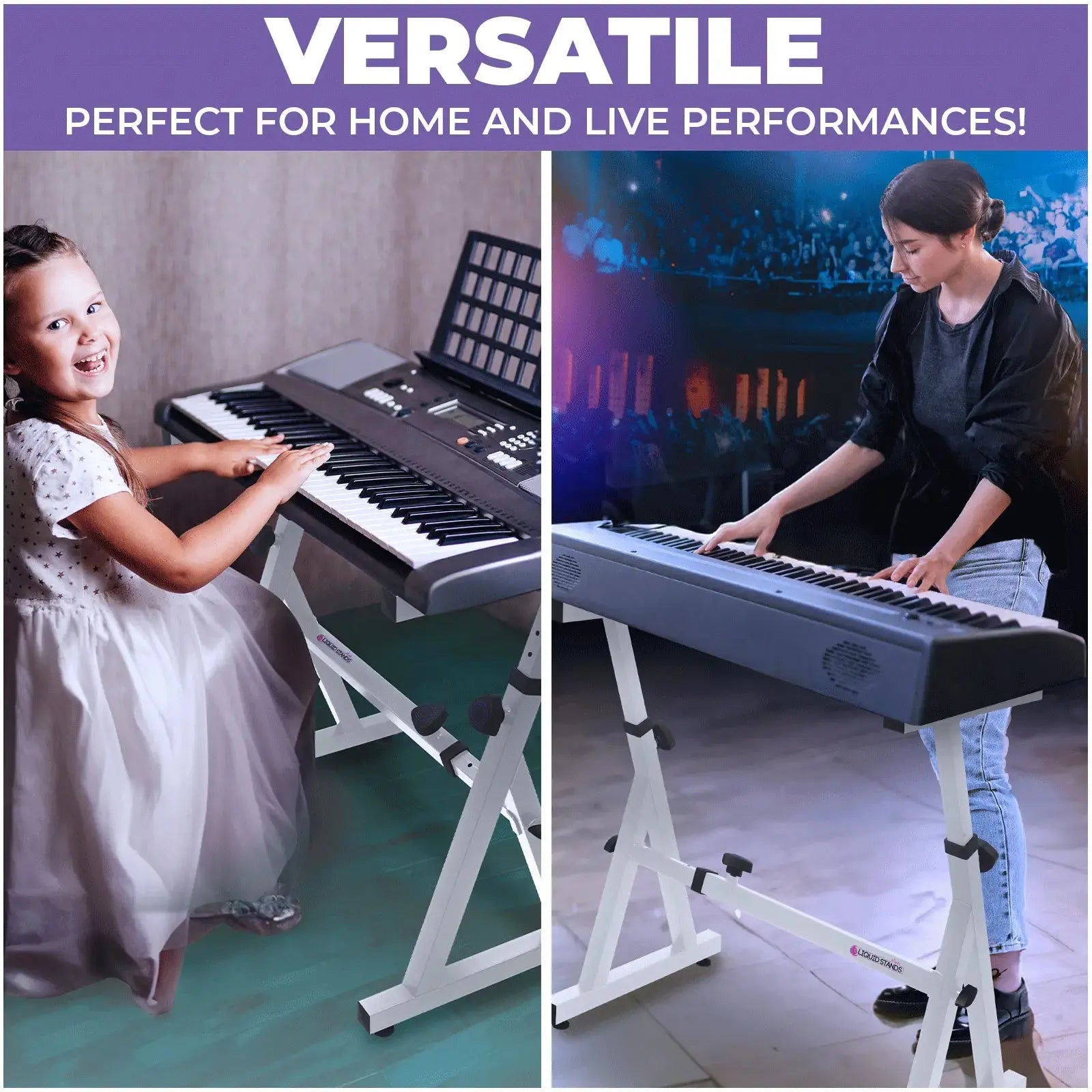 Chrome Adjustable Z Style Keyboard Stand Liquid Stands