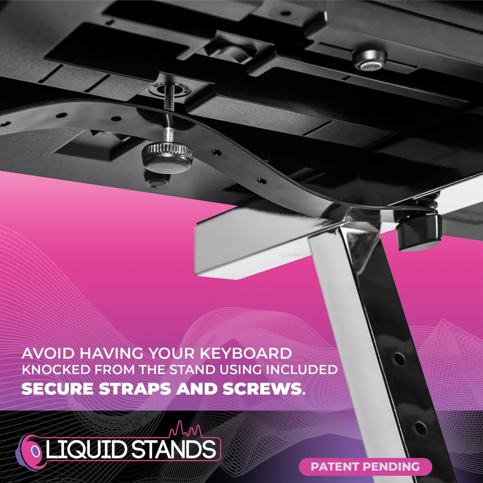 WS Adjustable Z Shape Chrome Keyboard Stand - Liquid Stands