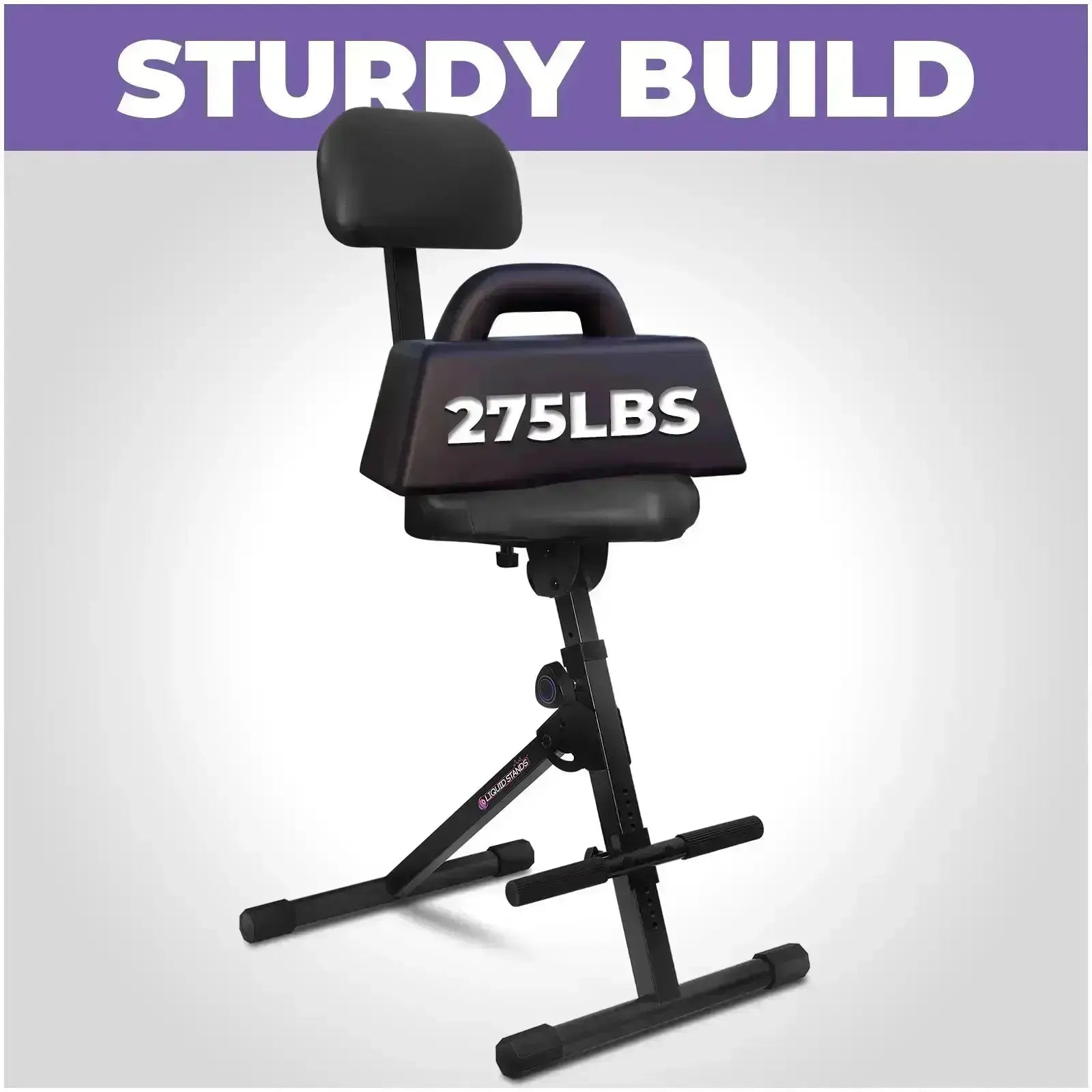 Adjustable Standard Guitar Stool with Backrest - Liquid Stands Adjustable Standard Guitar Stool with Backrest - Liquid Stands