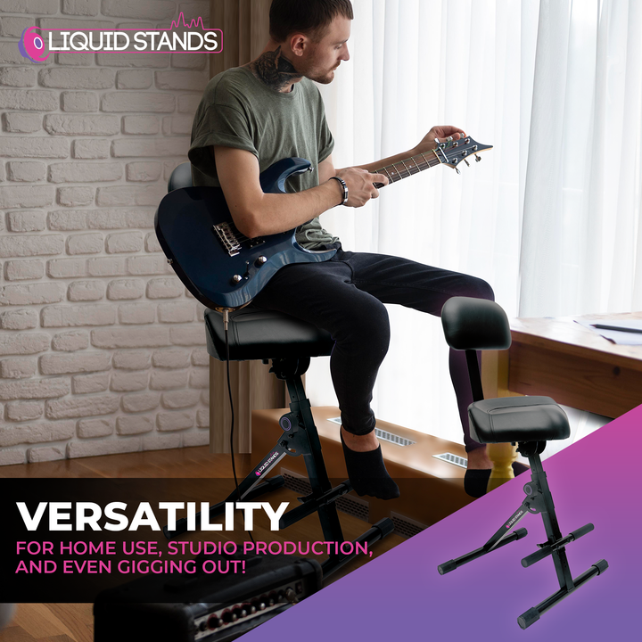 Adjustable Guitar Stool with Backrest