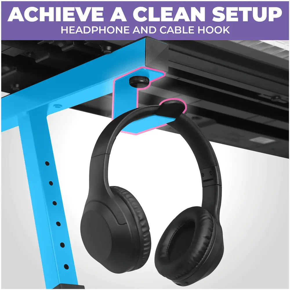Adjustable Z Shape Light Blue Keyboard Stand with Wheels Liquid Stands