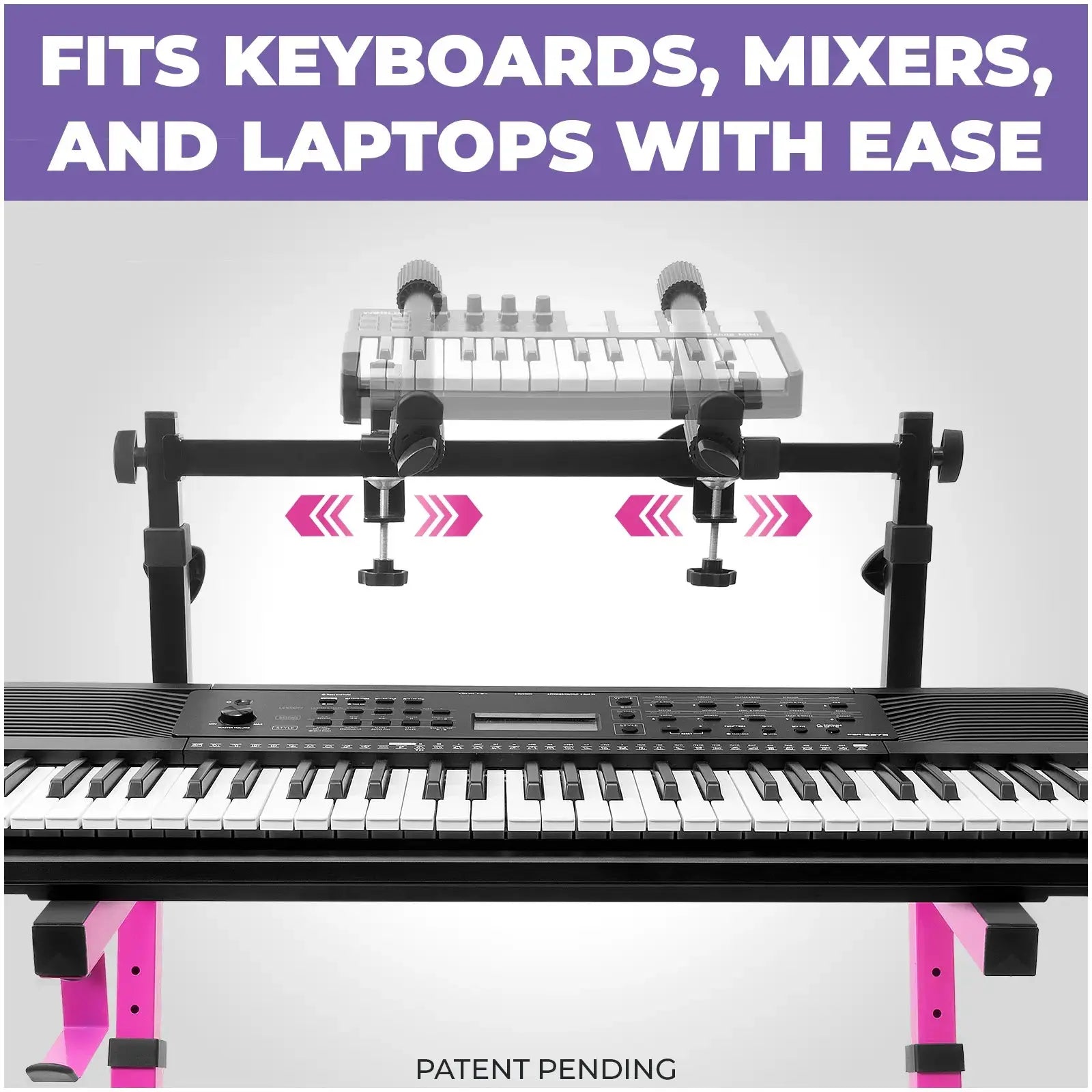 Adjustable 2-Tier Keyboard Stand Extender - Arms Only Liquid Stands
