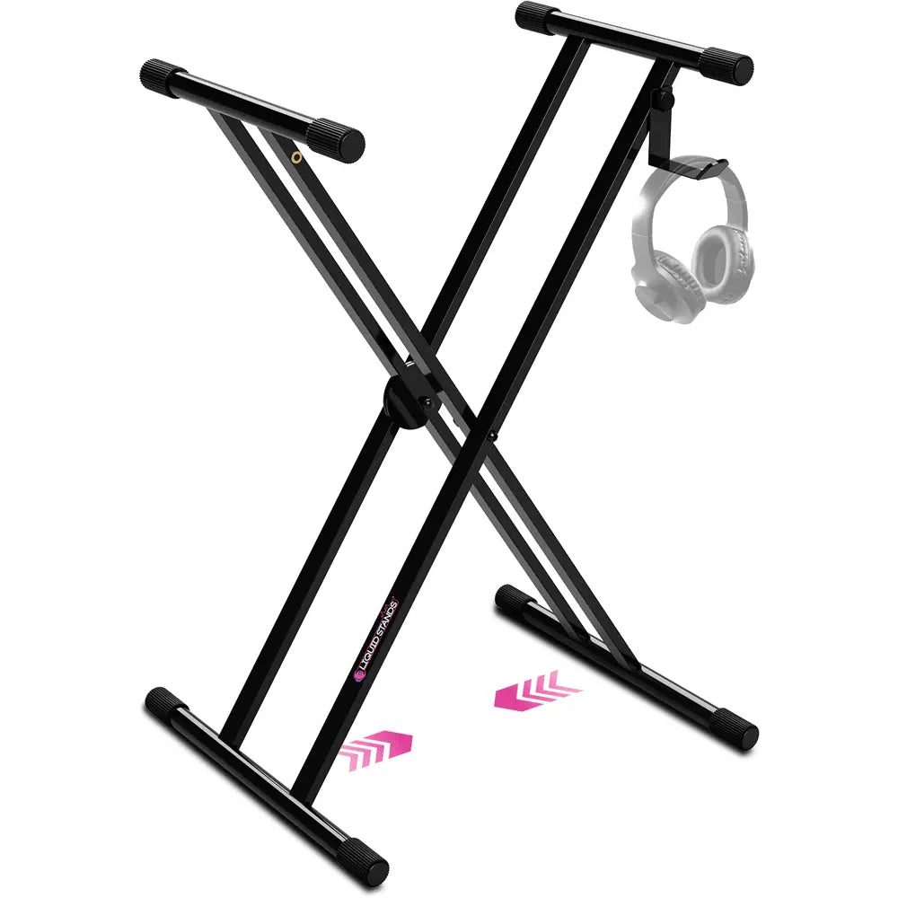 Refurbished Adjustable X Style Piano Keyboard Stand Liquid Stands