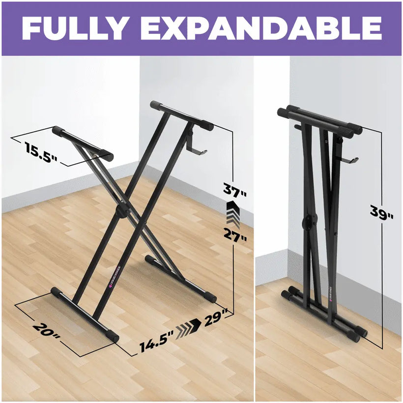 Adjustable X Style Piano Keyboard Stand Liquid Stands