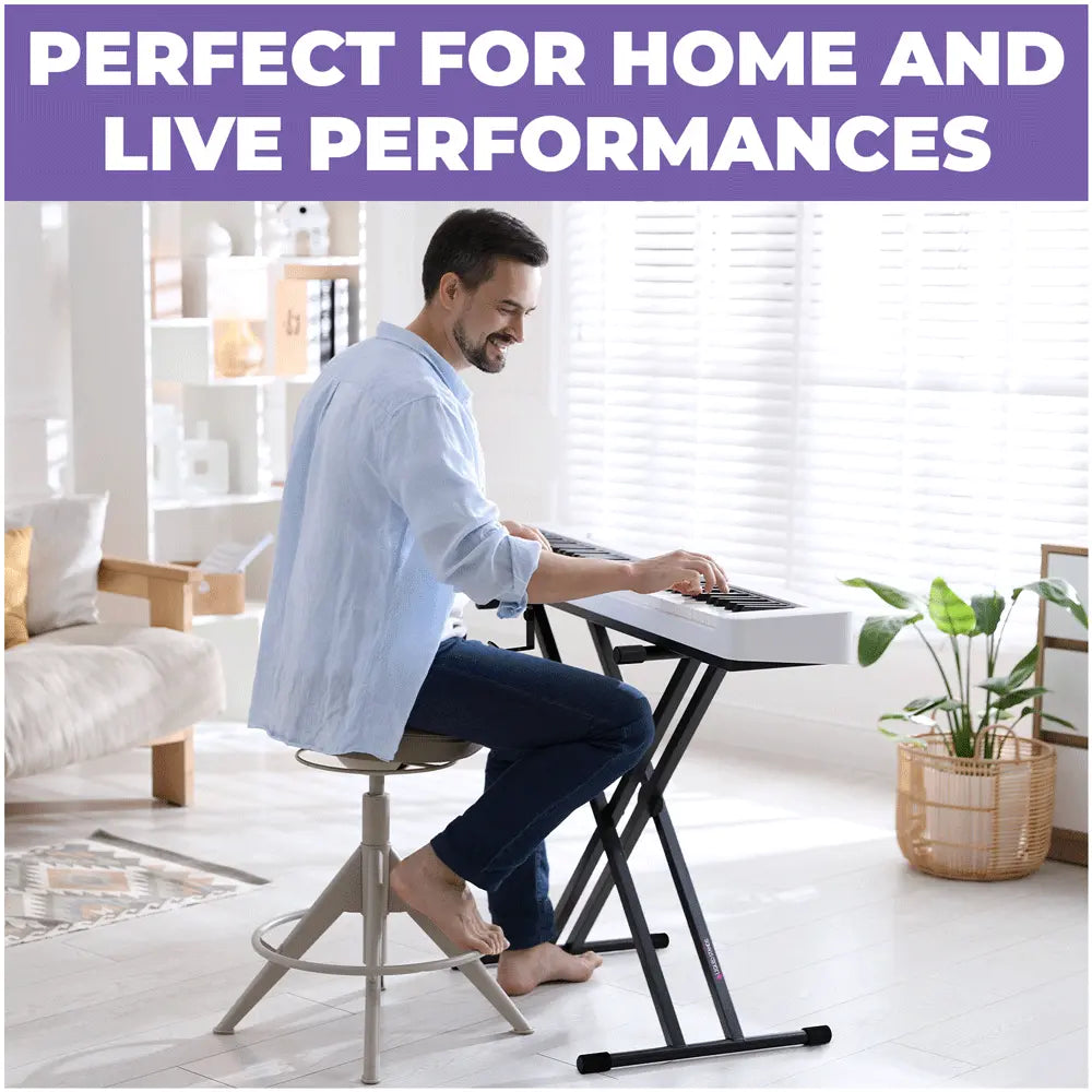 Refurbished Adjustable X Style Piano Keyboard Stand Liquid Stands