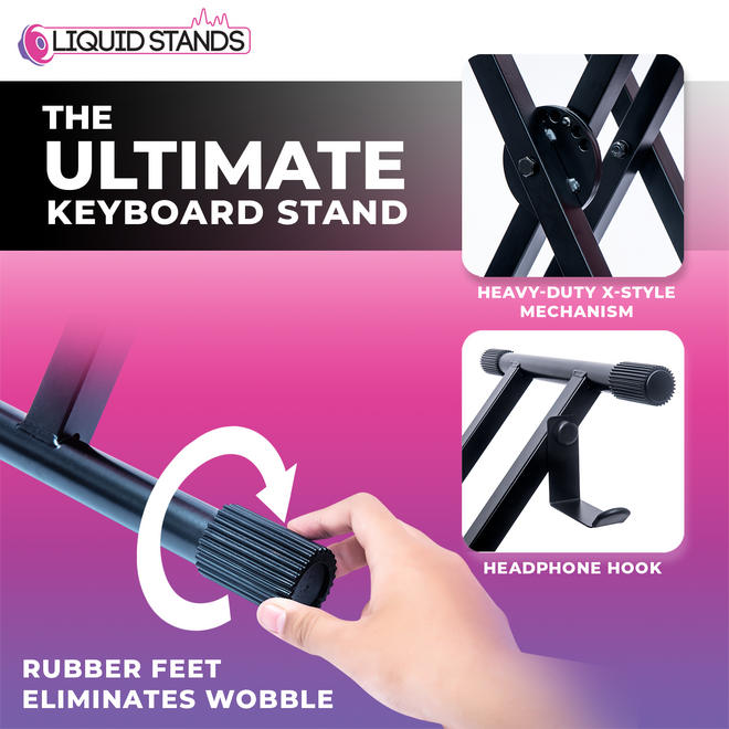 Adjustable X Style Piano Keyboard Stand