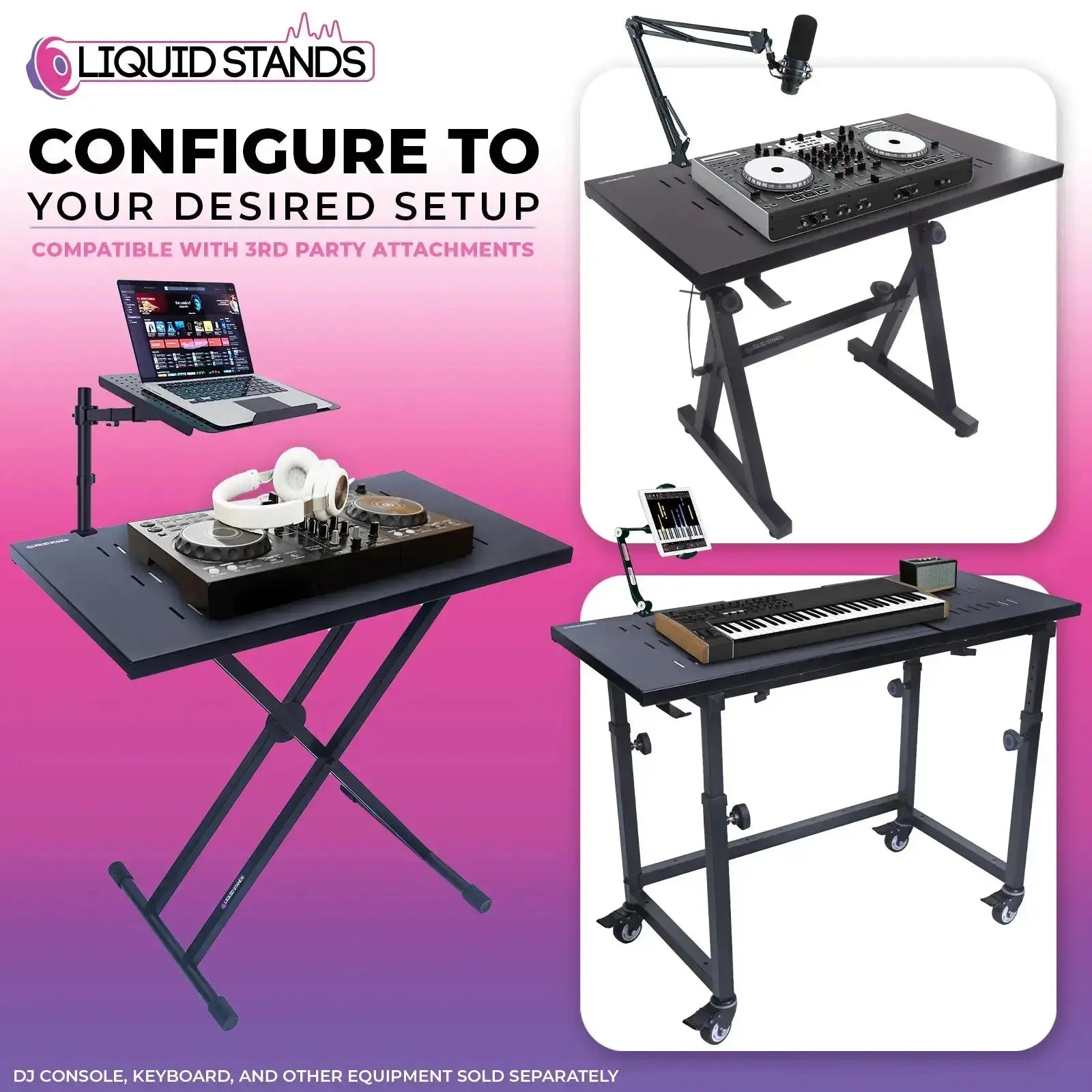 WS Utility Table Top for X Style and Z Style Piano Stands Liquid Stands