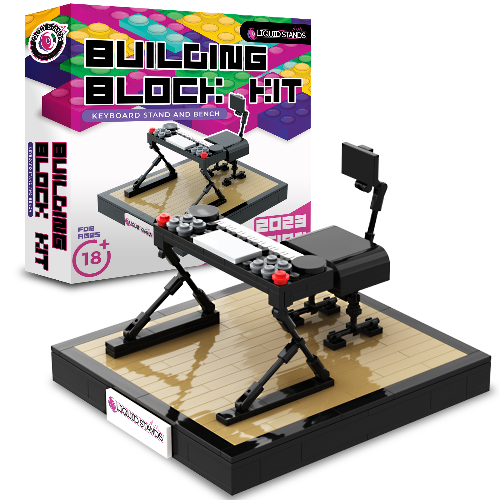 195-Piece Keyboard Stand Building Block Set