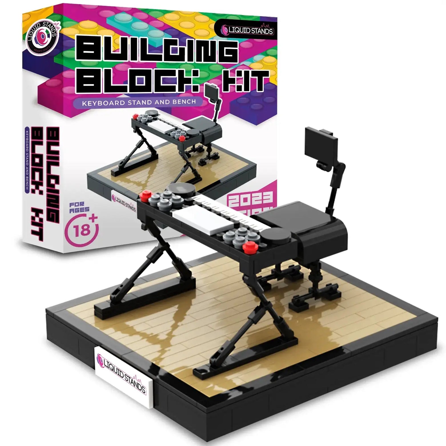 WS 195-Piece Keyboard Stand Building Block Set Liquid Stands