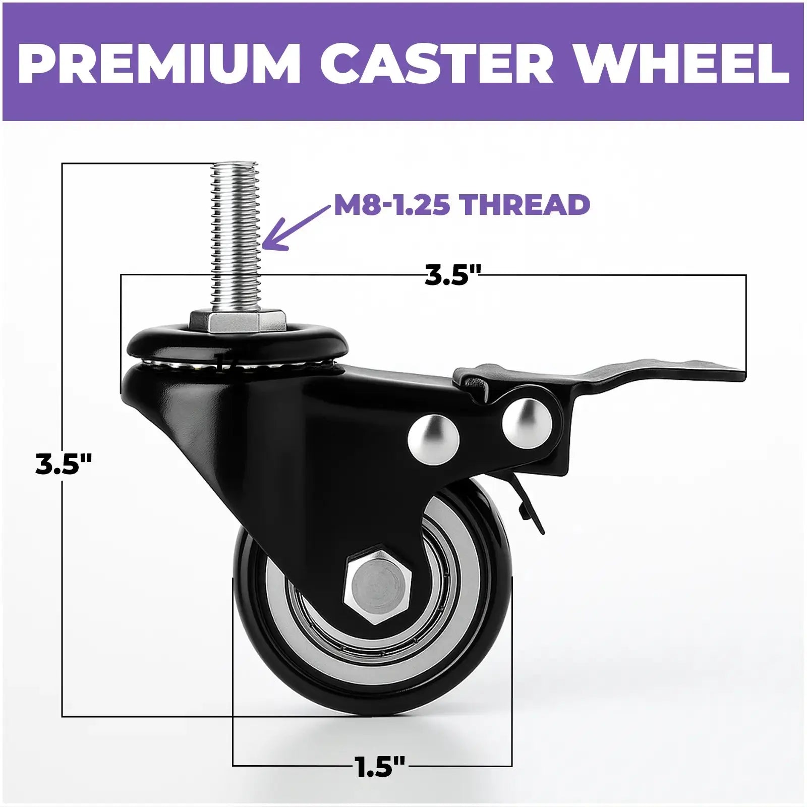Replacement Wheel Set for Keyboard Stand Liquid Stands