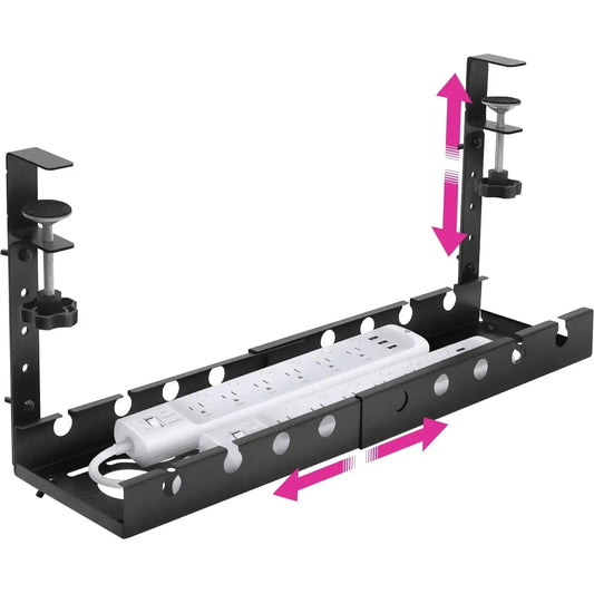 WS Extendable Under Desk Cable Management Tray Liquid Stands