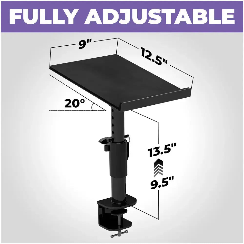 2-Piece Clamp-on Adjustable Speaker Monitor Stands with Tilt Liquid Stands