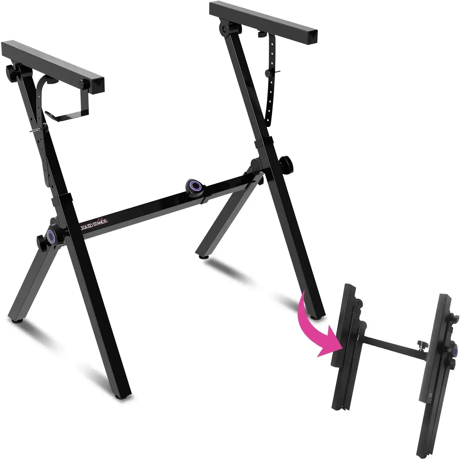 Foldable Z Style Black Piano Stand Liquid Stands