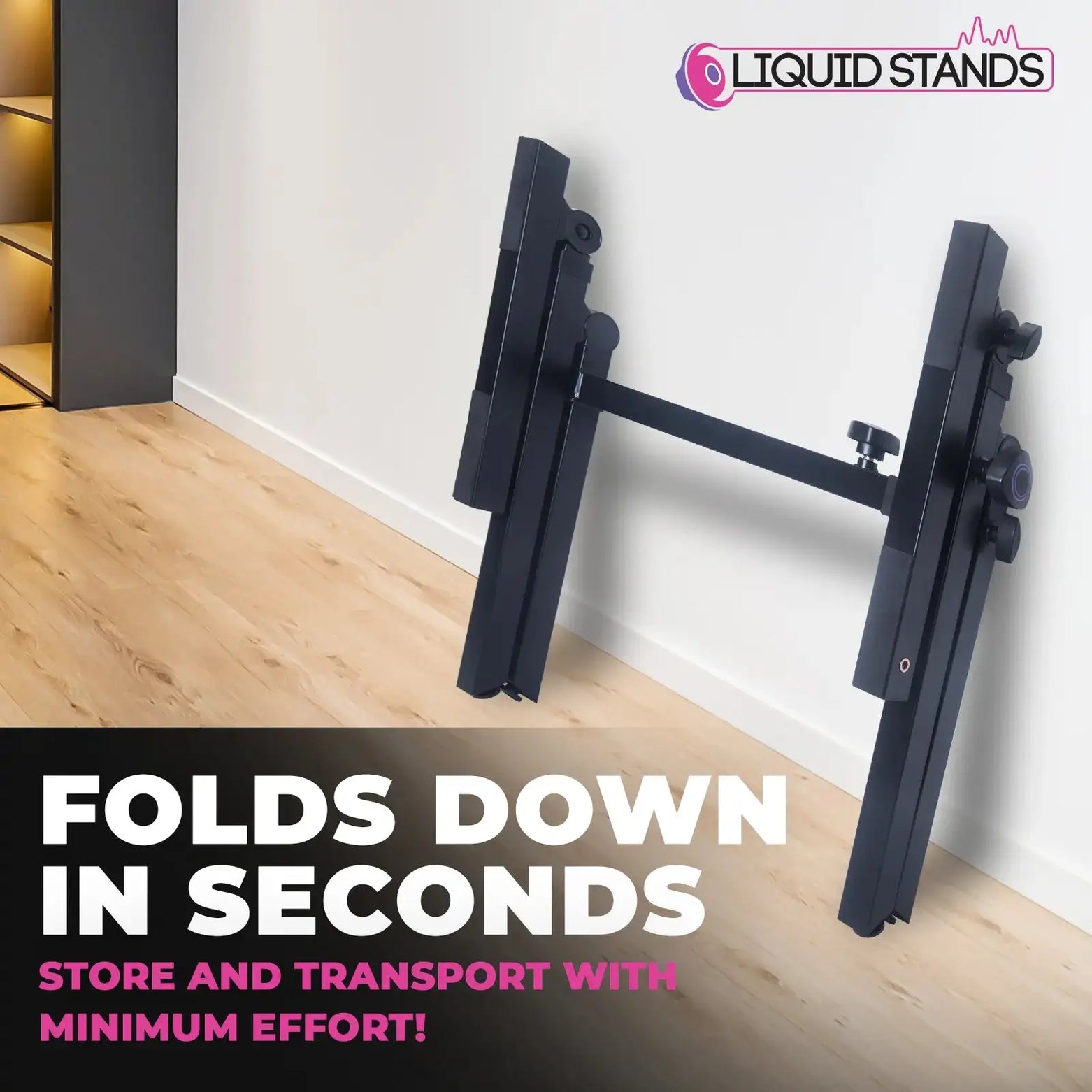 WS Foldable Z Shape Black Keyboard Stand Liquid Stands