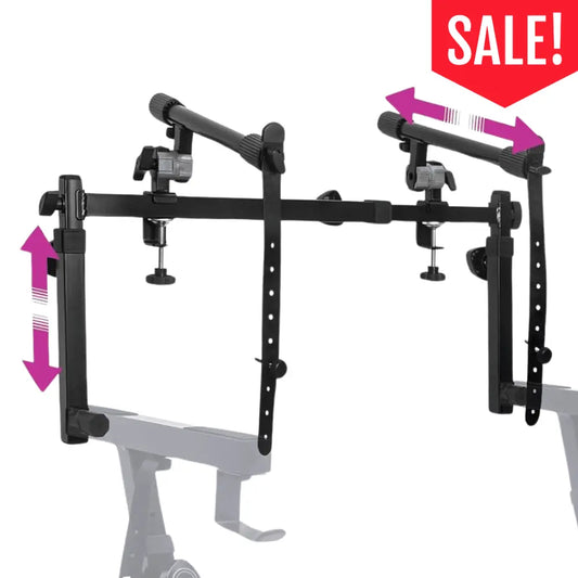 Adjustable 2nd Tier Keyboard Stand Attachment with Straps