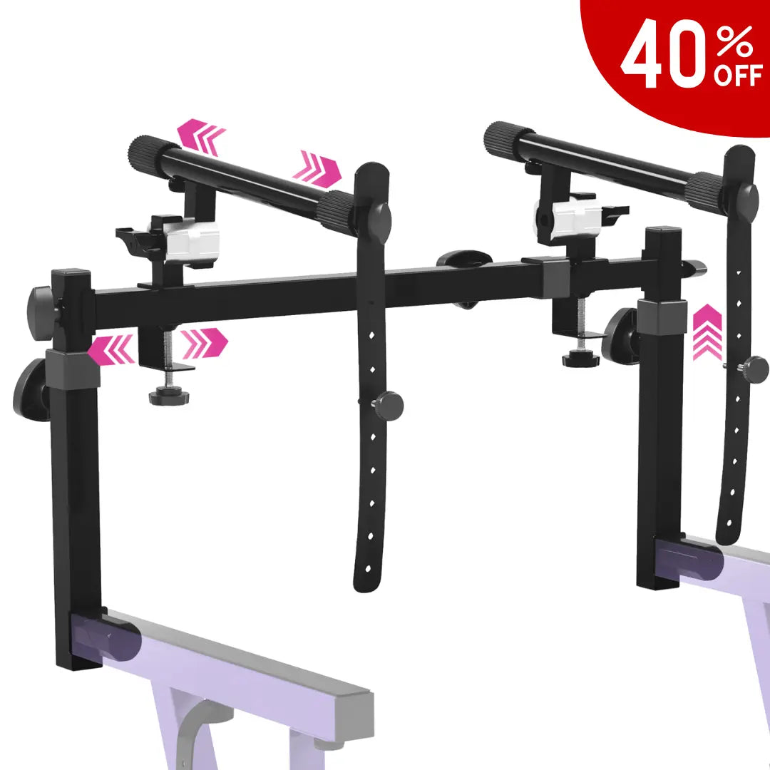 Adjustable 2nd Tier Keyboard Stand Attachment with Straps Liquid Stands