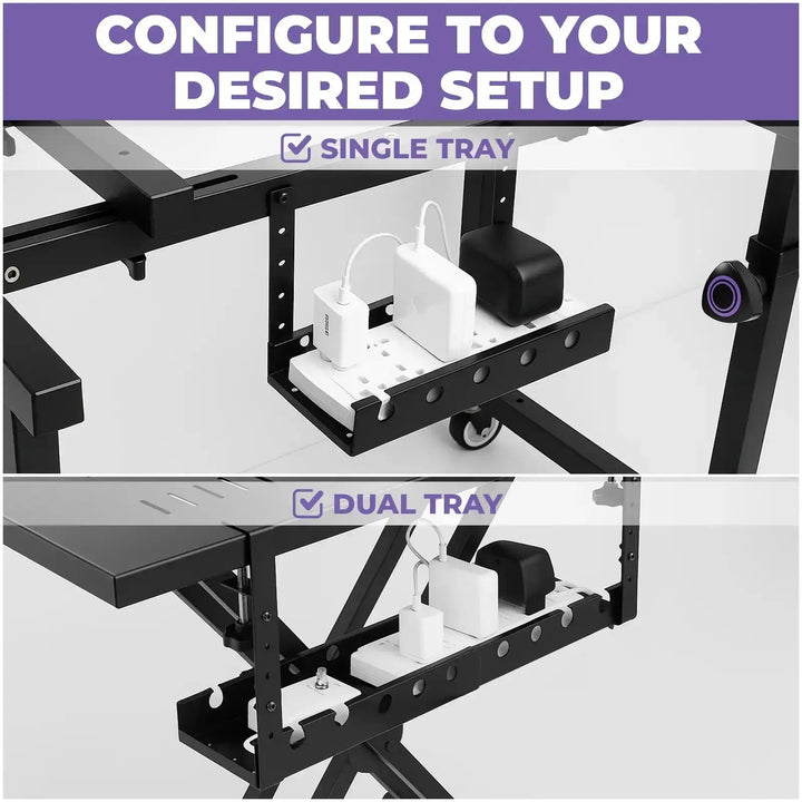 Extendable Under Desk Cable Management Tray Liquid Stands