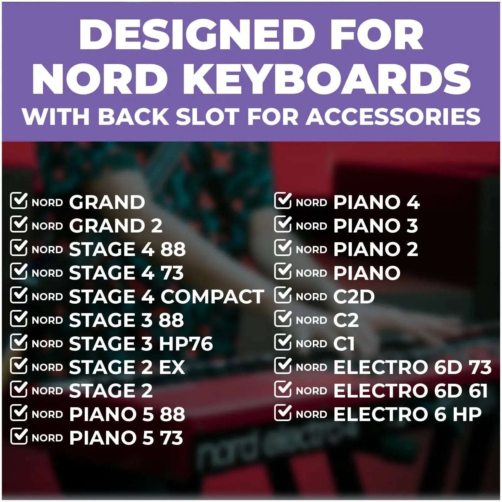 WS Music Sheet Stand for Nord Keyboard - Liquid Stands