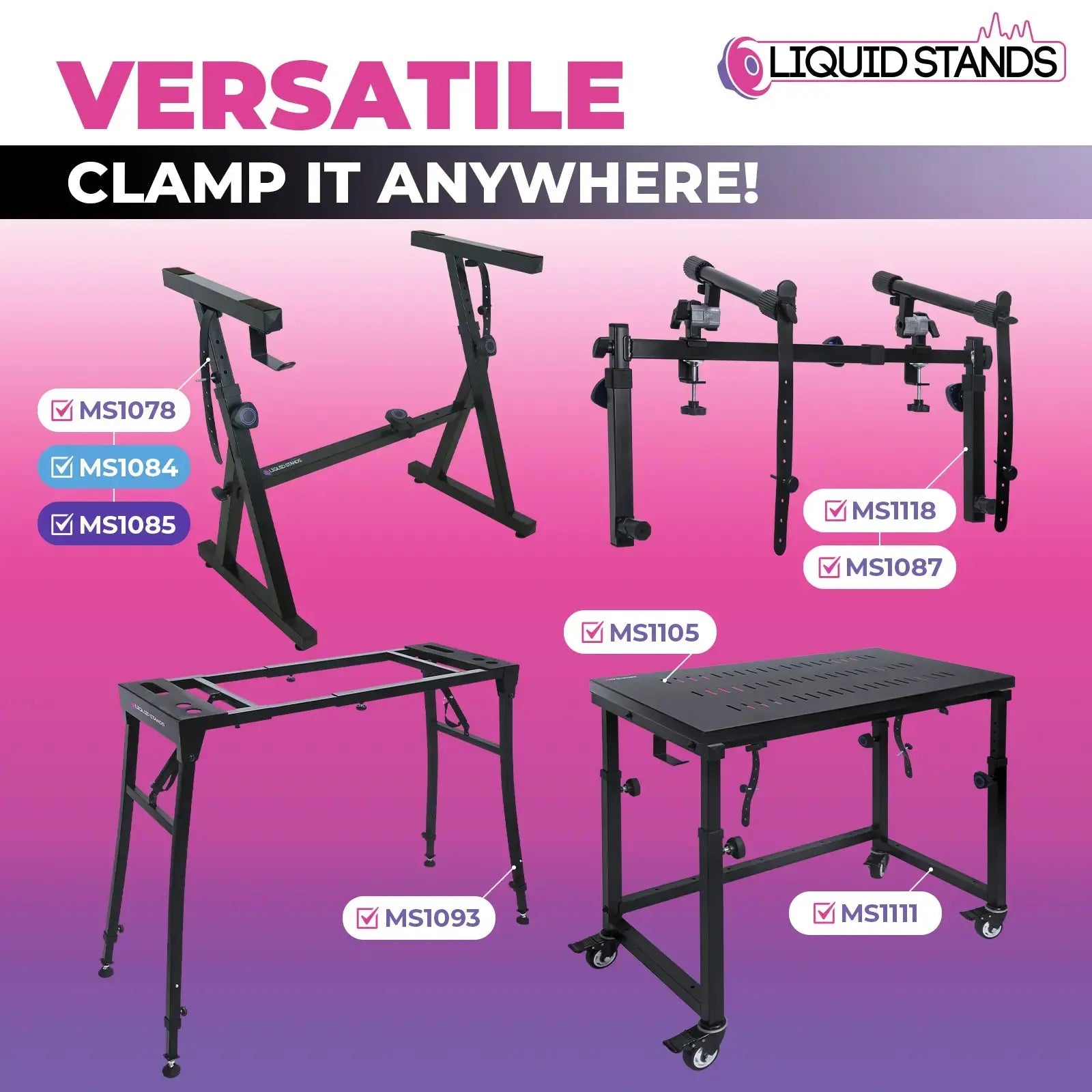 WS Power Strip Clamp Liquid Stands