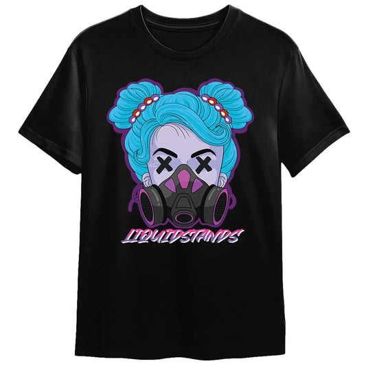 Short Sleeve T-Shirt - Gasmask Girl Liquid Stands