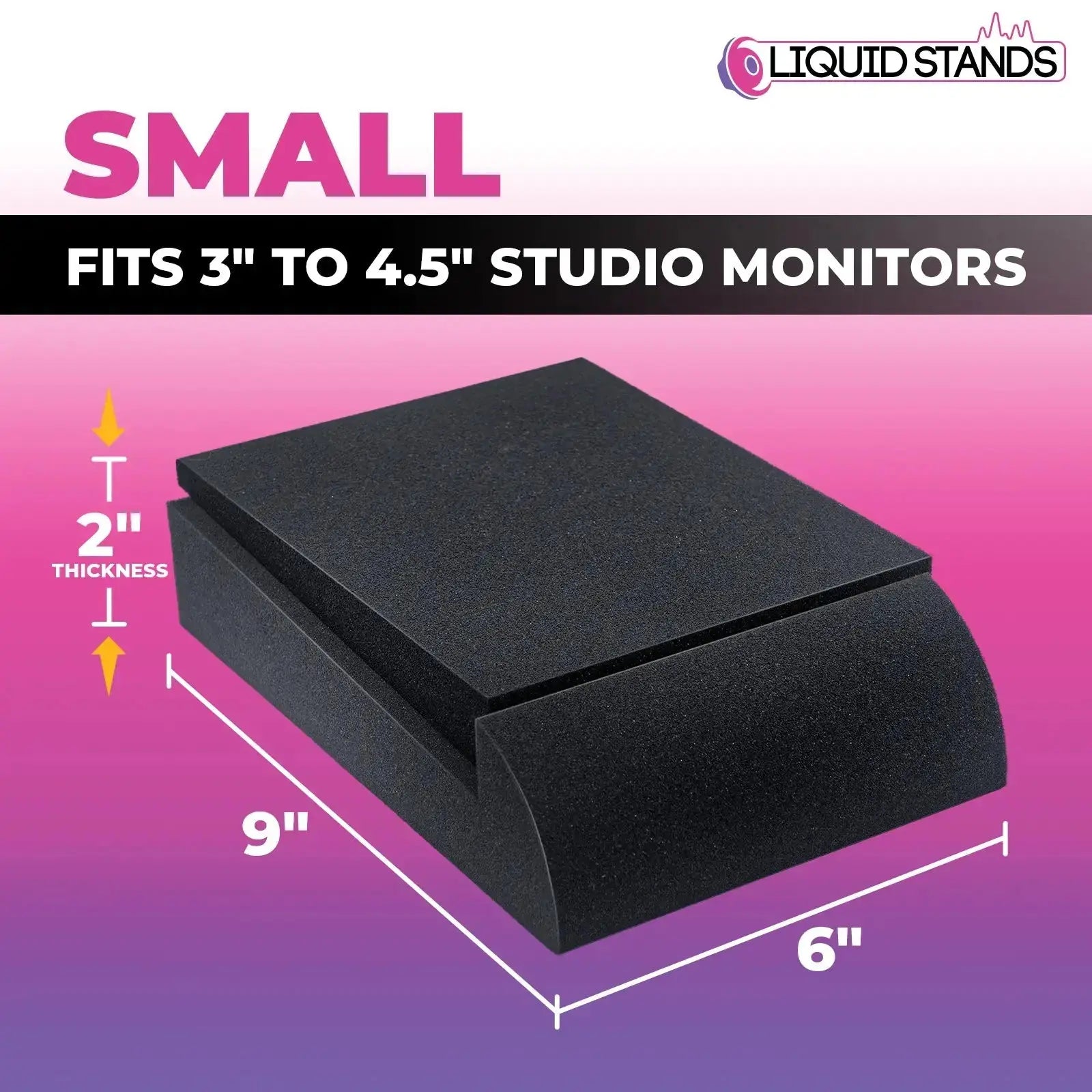 Refurbished Studio Monitor Sound Isolation Pads for Speakers- 3-4.5