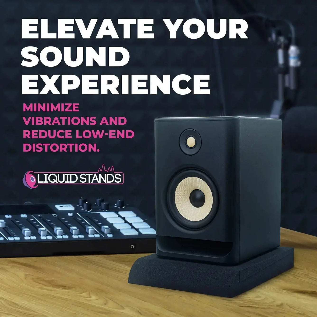 WS Studio Monitor Sound Isolation Pads for Speakers- 5