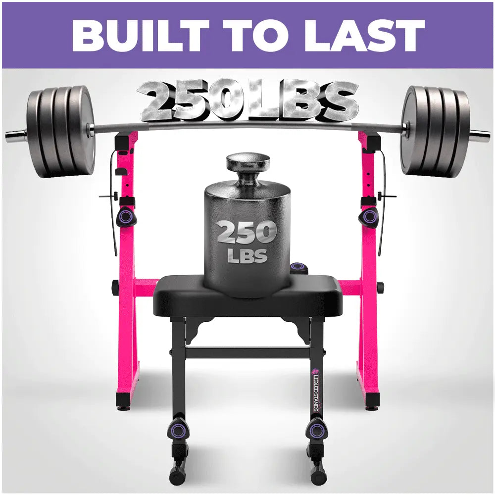 Pink Piano Keyboard Stand and Bench Set - Liquid Stands