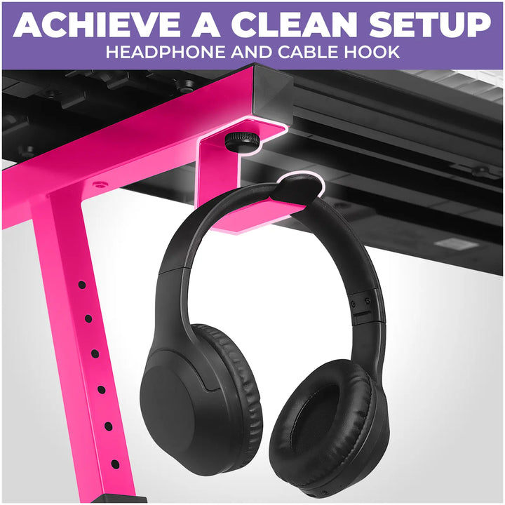 Adjustable Z Shape Pink Keyboard Stand with Wheels Liquid Stands