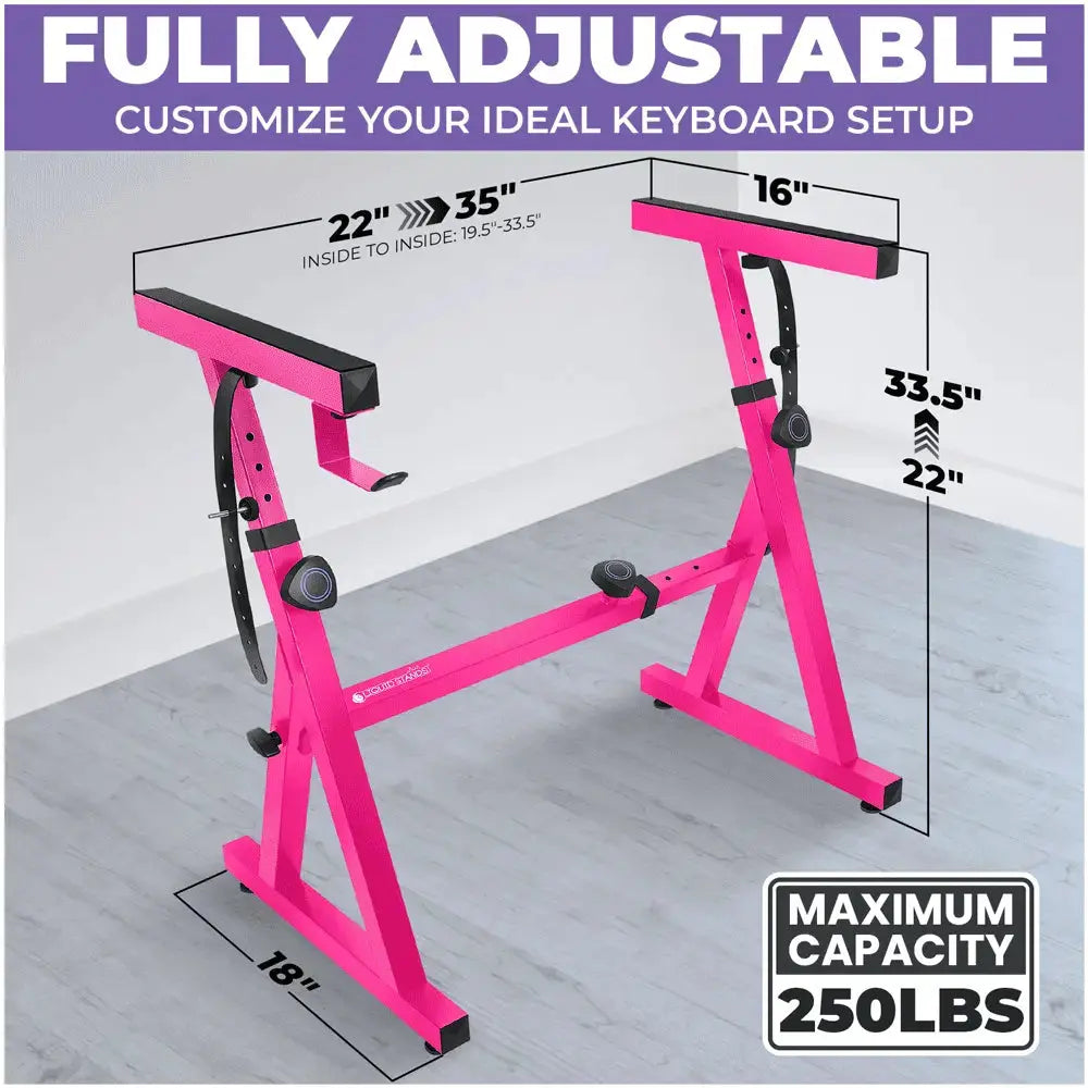Adjustable Z Shape Pink Keyboard Stand Liquid Stands