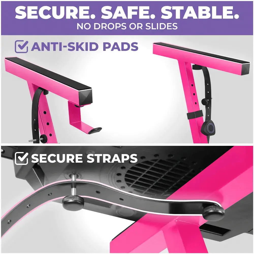 Adjustable Z Shape Pink Keyboard Stand Liquid Stands