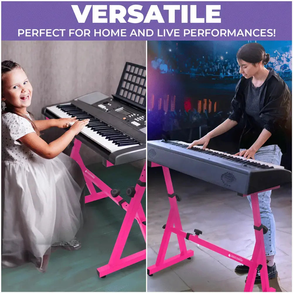 Adjustable Z Shape Pink Keyboard Stand Liquid Stands