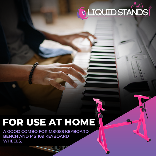 Adjustable Z Shape Pink Keyboard Stand