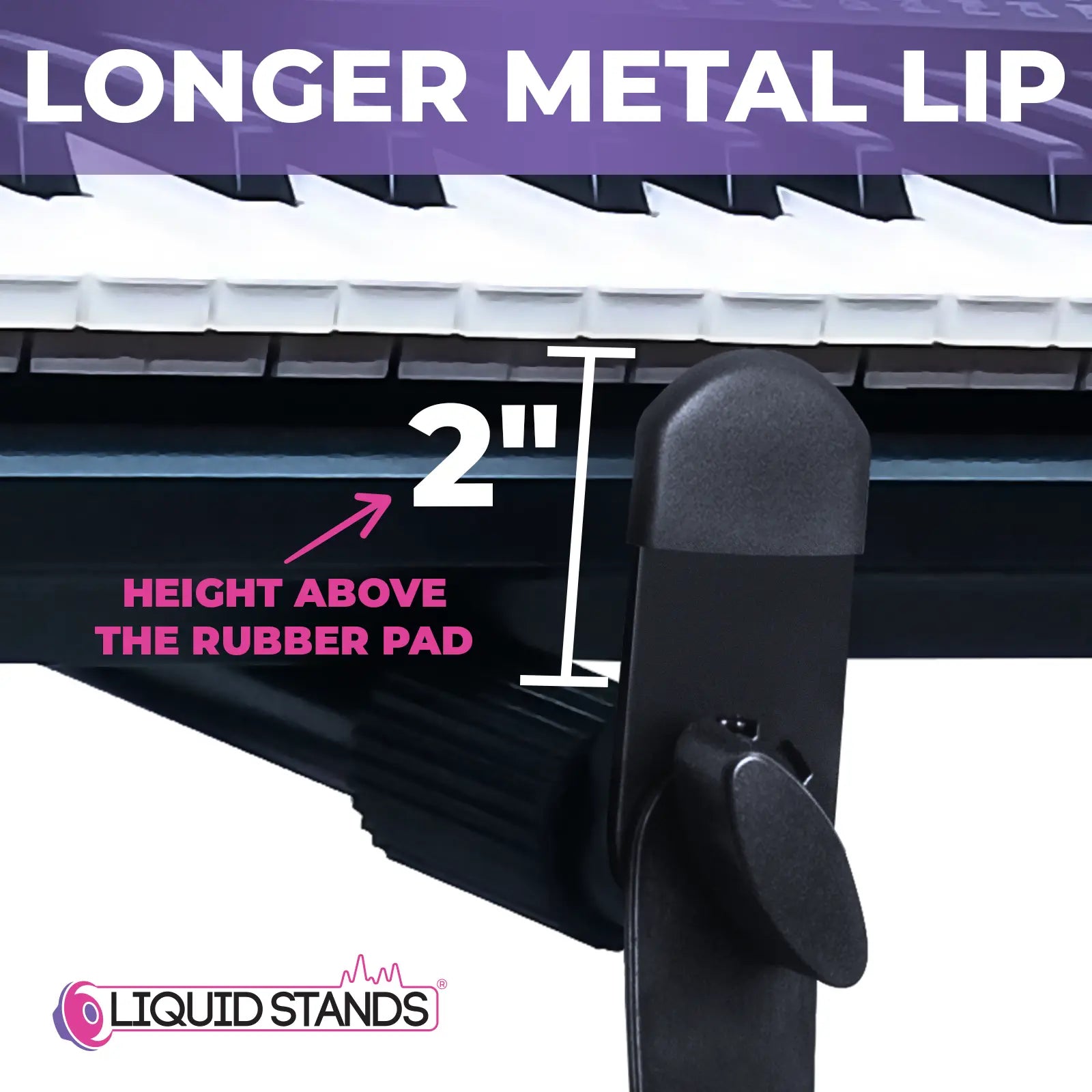 Extended Metal and Rubber Lips Liquid Stands