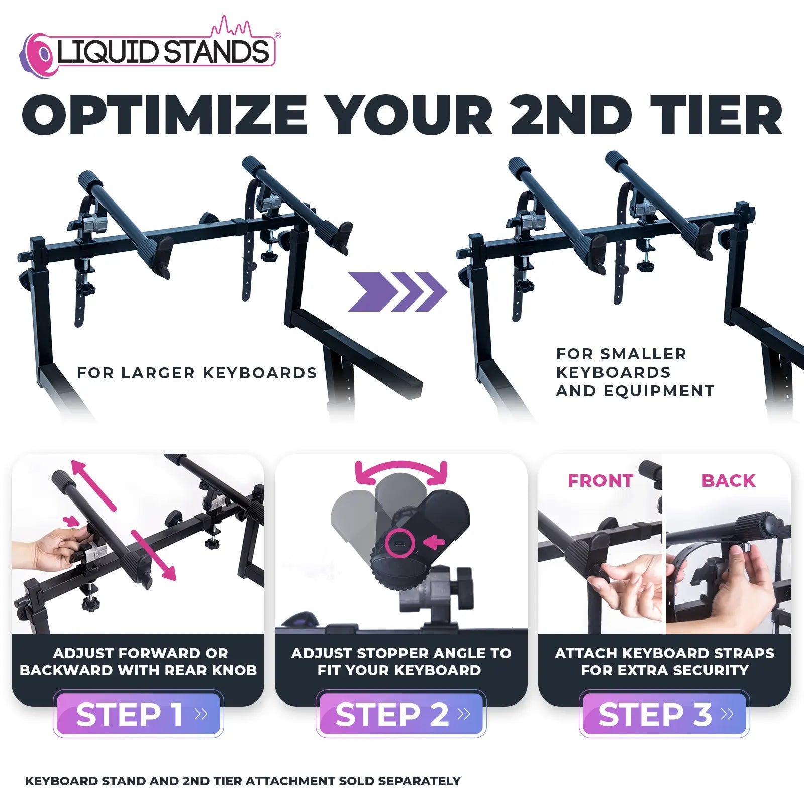 Extended Metal and Rubber Lips Liquid Stands