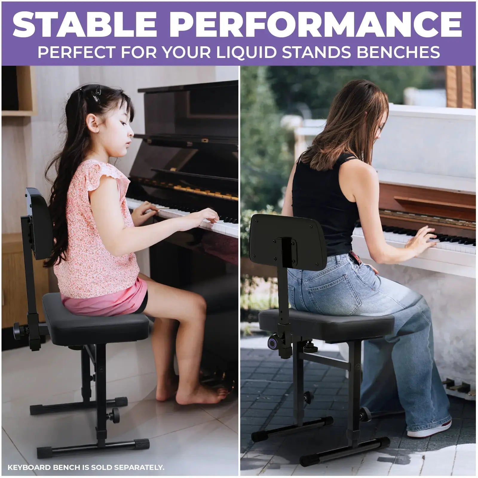 Longer Legs for Piano Bench with Backrest Liquid Stands