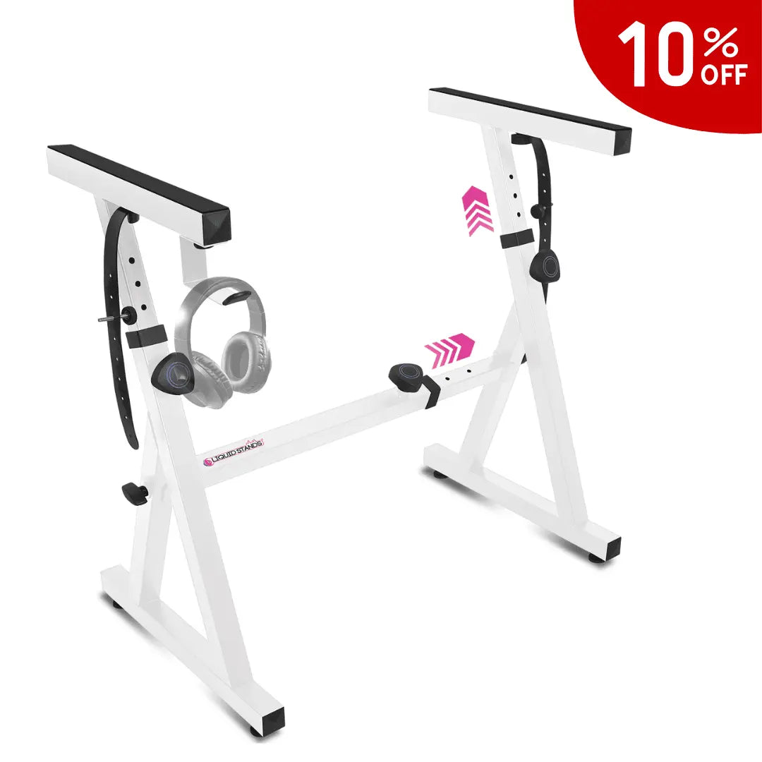 Adjustable Z Style White Keyboard Stand Liquid Stands