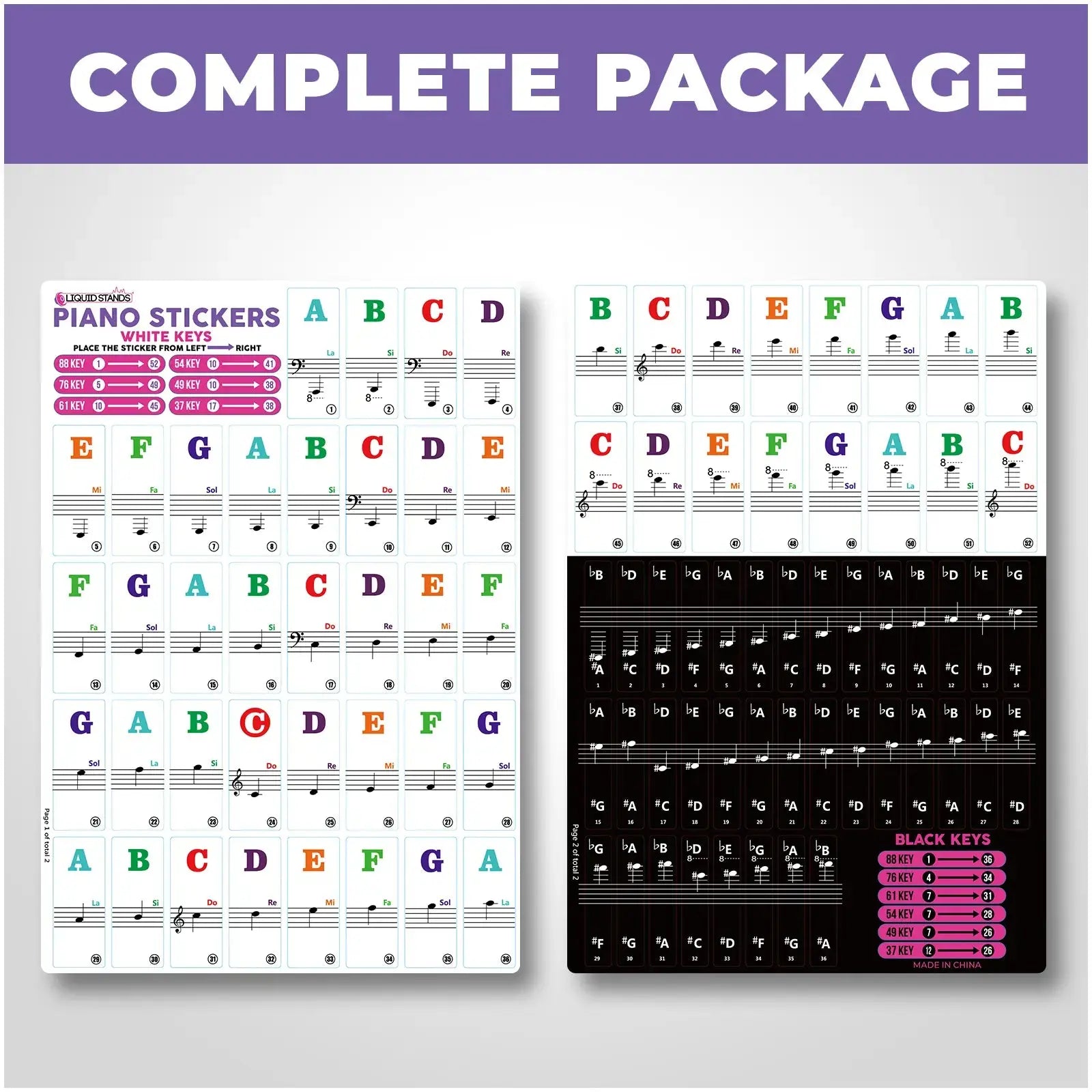 Keyboard Note Stickers Liquid Stands